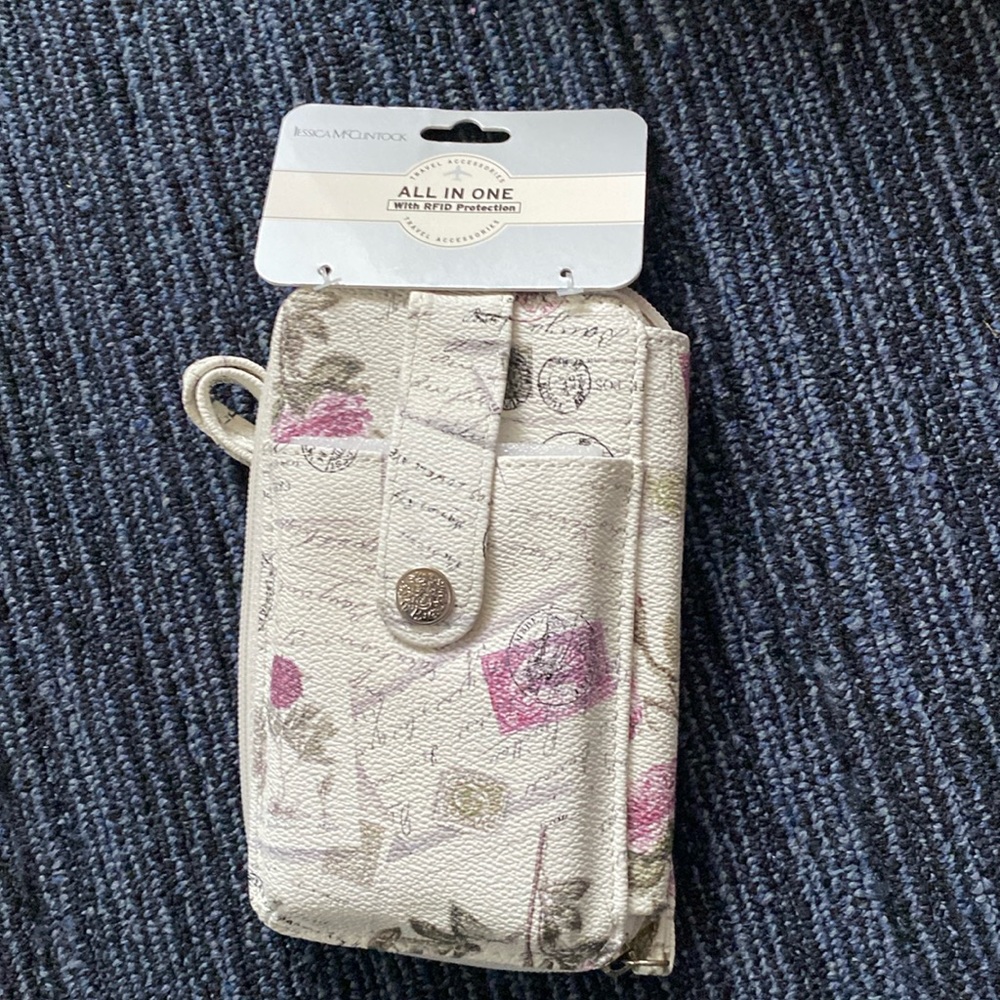 Jessica McClintock Travel Wallet & Crossbody Floral Print